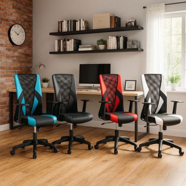 sedia da ufficio girevole con altezza regolabile 4 colorazioni