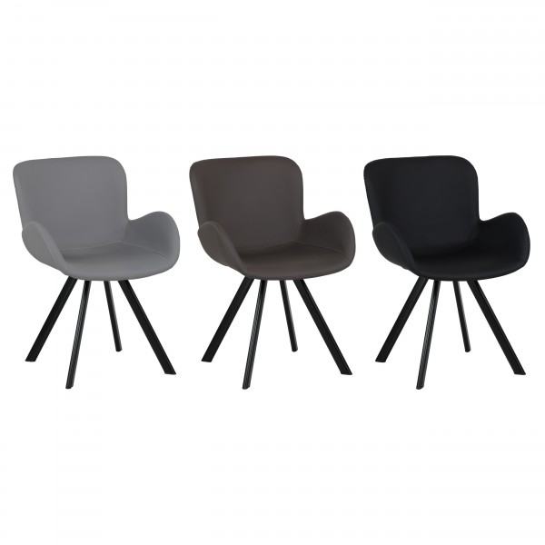 poltroncine in similpelle con gambe in metallo 3 colorazioni