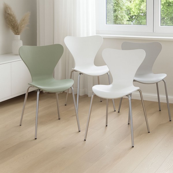 Copertina Sedie in polipropilene gambe in acciaio modello Tessa totò Piccinni