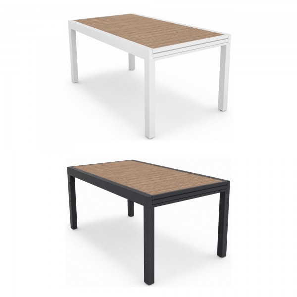Tavolo allungabile in alluminio 135/270x90 modello Ustica Totò Piccinni