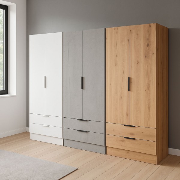 Copertina Armadio rovere artisan vista diagonale