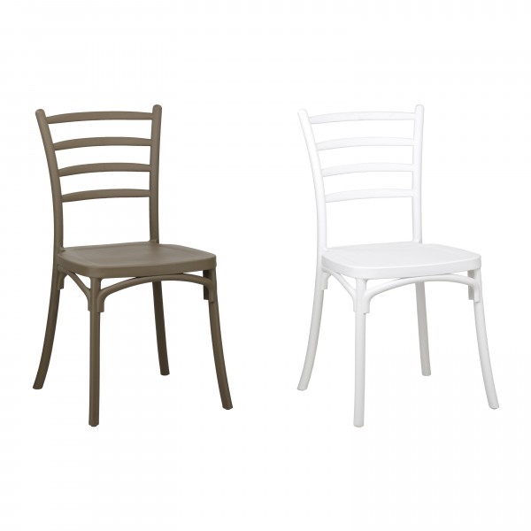 sedia in polipropilene design impilabile coppia
