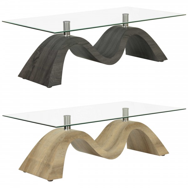 tavolino da salotto design moderno con piano in vetro temperato