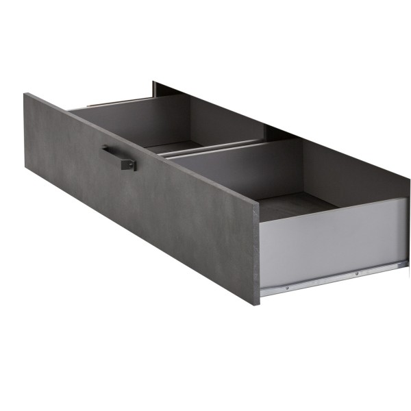 Cassettone letto in legno colore Cemento modello Sylva Totò Piccinni