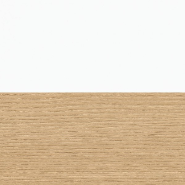 Specifica colore Cassettone in legno colore "Bianco Laccato/Rovere Riviera" con 5 cassetti modello Orbis Totò Piccinni
