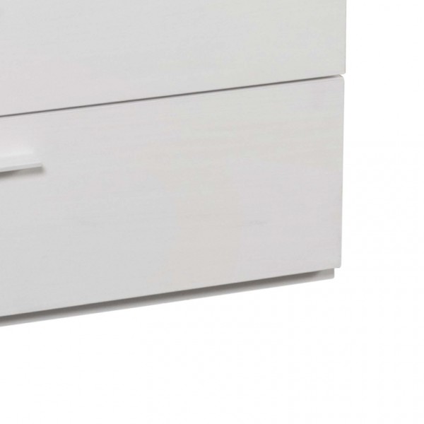 Dettaglio Cassettiera ufficio in legno colore "Bianco Artlight" con 5 cassetti modello Bianca Totò Piccinni