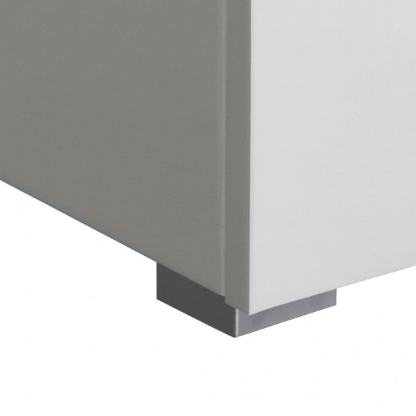 Dettaglio Comodino in legno colore "Bianco Laccato" con 2 cassetti modello Brezza Totò Piccinni