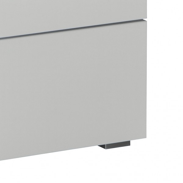 Dettaglio Cassettiera in legno colore Bianco Laccato con 4 cassetti modello Brezza Totò Piccinni