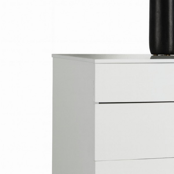 Dettaglio Cassettiera moderna in legno colore Bianco Laccato con 6 cassetti modello Brezza Totò Piccinni