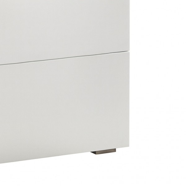 Dettaglio Cassettiera moderna in legno colore Bianco Laccato con 6 cassetti modello Brezza Totò Piccinni