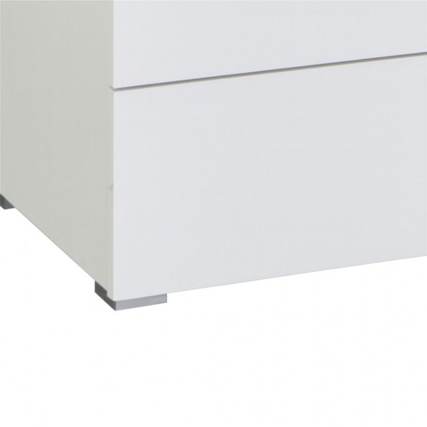 Dettaglio Cassettiera doppio cassettone in legno colore Bianco Laccato modello Brezza Totò Piccinni