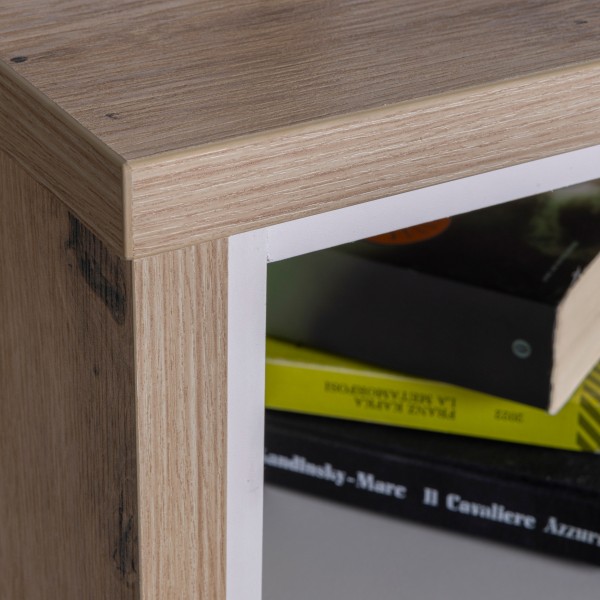 Dettaglio Cassettiera in legno colore Rovere artisan/Cashmere lucido 3 cassetti e 1 vano modello Nadir Totò Piccinni