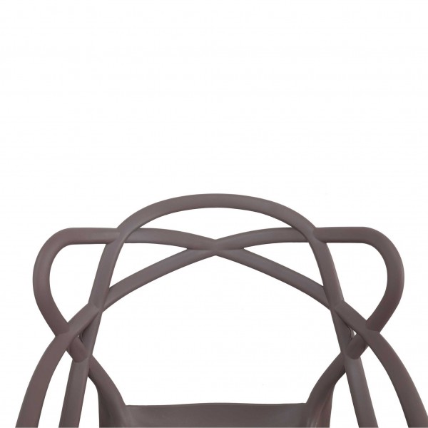 Sedia giardino in polipropilene dettaglio design schienale intrecciato avvolgente - Infinity Totò Piccinni