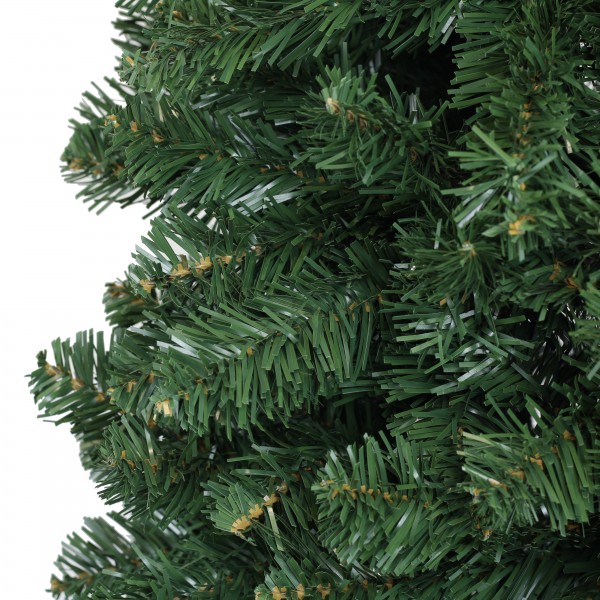 Dettaglio foglie verdi e rametti marroni di Albero Natale Slim Montreux Totò Piccinni
