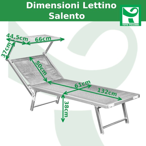 Lettino Pieghevole Tot&ograve; Piccinni KAMP - Leggero In Alluminio Con Cuscino E Zaino, Blu