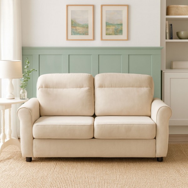 Divano luna due posti sfoderabile vista frontale