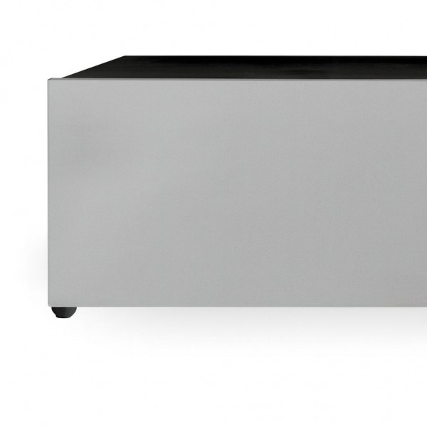 Dettaglio Parete attrezzata moderna in legno colore "Bianco Laccato/Grigio Cemento" modello Sfera Totò Piccinni