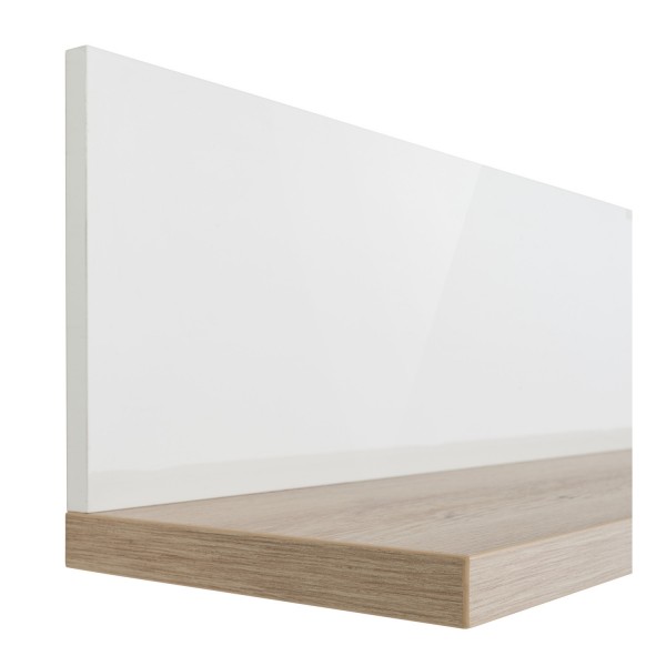 Dettaglio Pensile da muro in legno colore "Bianco Laccato/Rovere Miele" modello Orbis Totò Piccinni