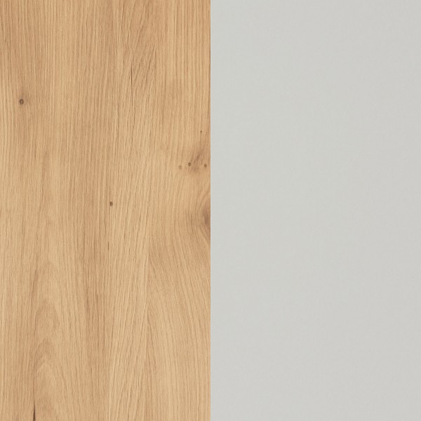 Specifica colore Libreria da parete in legno colore "Rovere Artisan/Grigio Laccato" con 1 anta e 2 cassetti modello Aura Totò Piccinni
