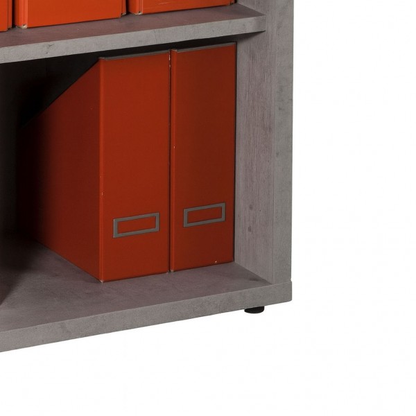 Dettaglio Libreria in legno colore Cemento con 3 vani modello Toronto Totò Piccinni