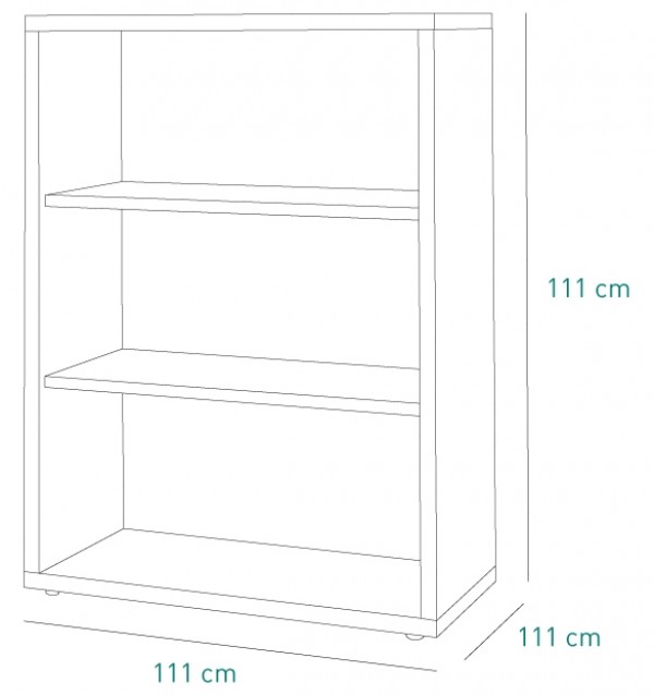 Specifica dimensioni Libreria in legno colore Cemento con 3 vani modello Toronto Totò Piccinni
