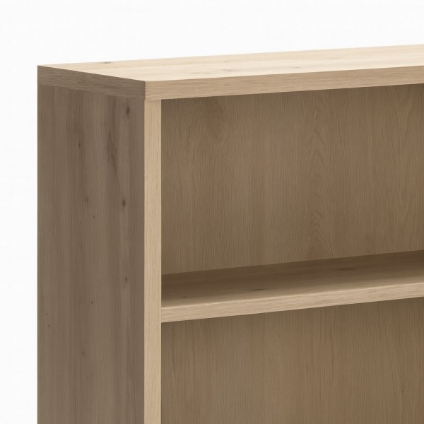 Dettaglio Libreria design in legno colore Rovere Miele con 2 ripiani modello Toronto Totò Piccinni