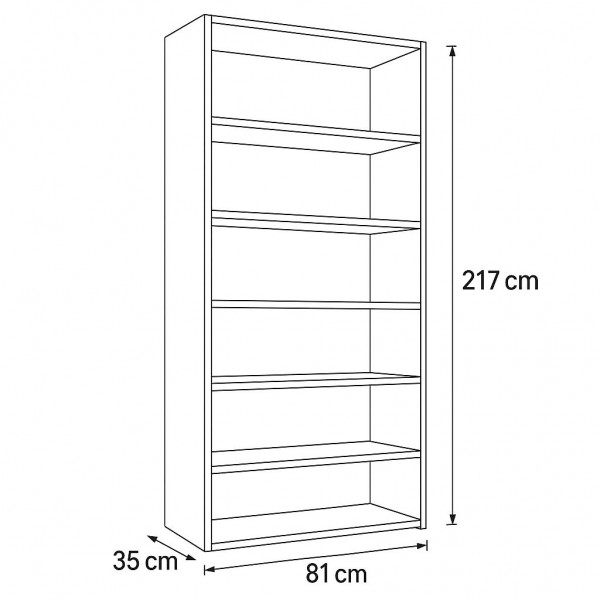 Specifica dimensioni Libreria in legno colore Noce Brera con 6 vani modello Bali Totò Piccinni