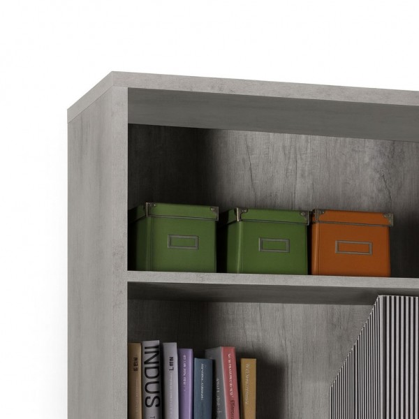 Dettaglio Libreria da ufficio in legno colore "Cemento" 6 vani modello Toronto Totò Piccinni