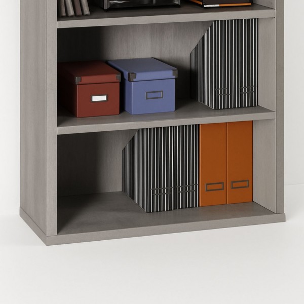 Dettaglio Libreria da ufficio in legno colore "Cemento" 6 vani modello Toronto Totò Piccinni