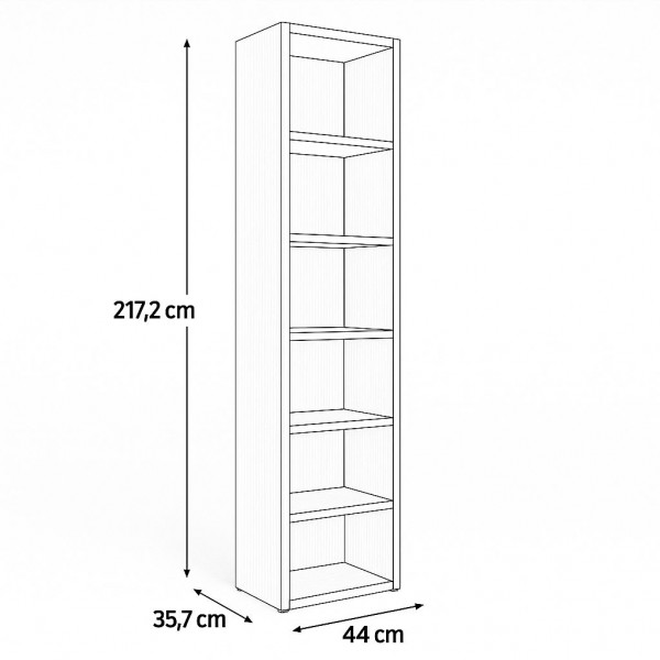 Specifica dimensioni Libreria in legno colore Noce Brera con 6 vani modello Bali Totò Piccinni