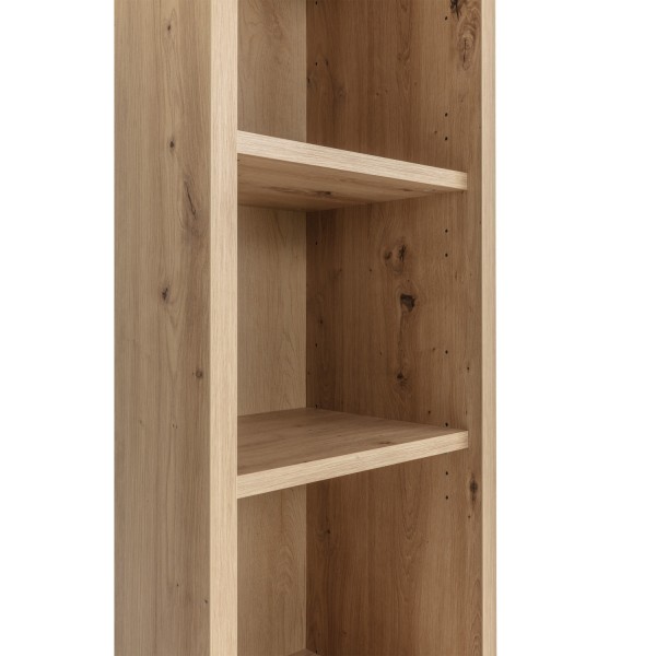 Dettaglio Libreria in legno colore Rovere Miele con 5 ripiani modello Toronto Totò Piccinni
