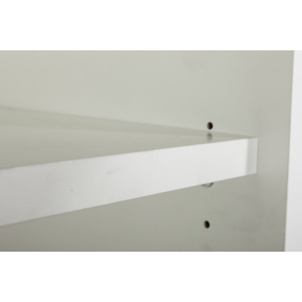 Dettaglio ripiano Libreria in legno colore Bianco Laccato 2 ante e 6 vani modello Toronto Totò Piccinni