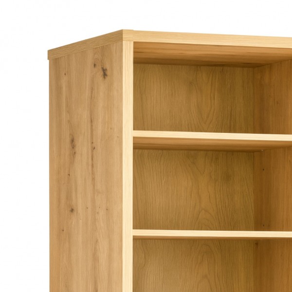 Dettaglio Libreria a giorno in legno colore Rovere Miele con 6 vani modello Alba Totò Piccinni