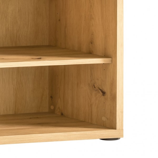 Dettaglio Libreria a giorno in legno colore Rovere Miele con 6 vani modello Alba Totò Piccinni