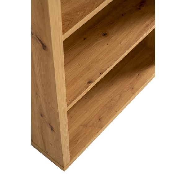 Dettaglio Libreria  in legno colore Rovere Miele con 3 vani modello Alba Totò Piccinni