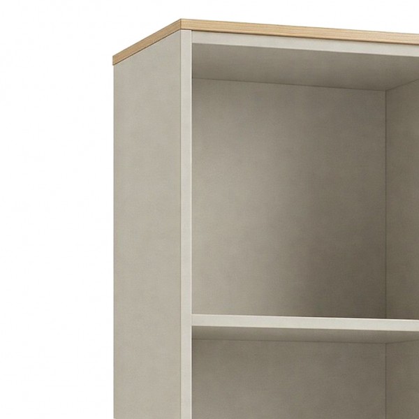 Dettaglio Libreria in legno con 4 ripiani colore "cashmere/rovere artisan" modello Haven Totò Piccinni