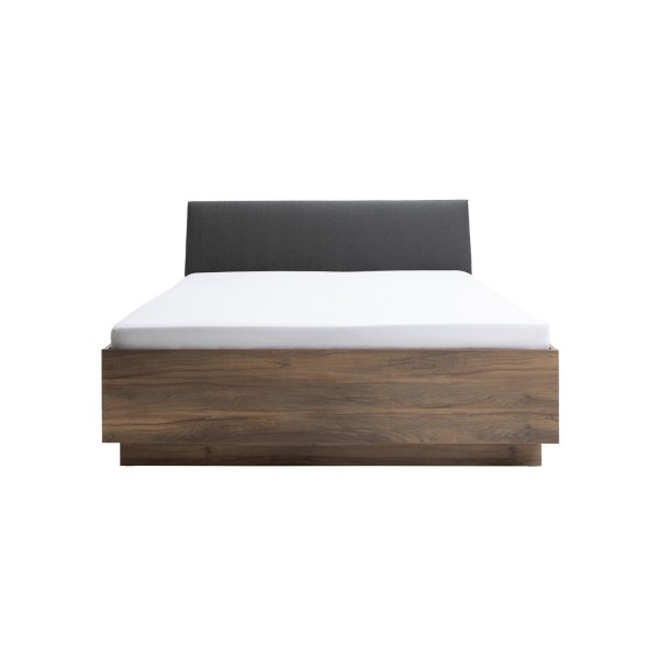 letto matrimoniale in legno noce brera vista frontale 