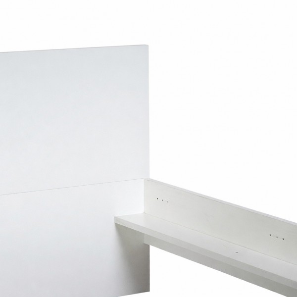 Dettaglio Letto Singolo in legno 90x200 colore "bianco laccato" Totò Piccinni