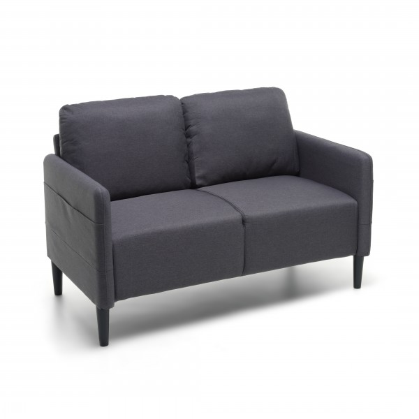 divano relax in tessuto blu jeans vista diagonale 