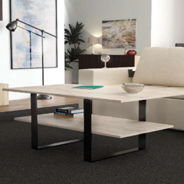 Tavolino da salotto in legno design industriale modello Neda Totò Piccinni