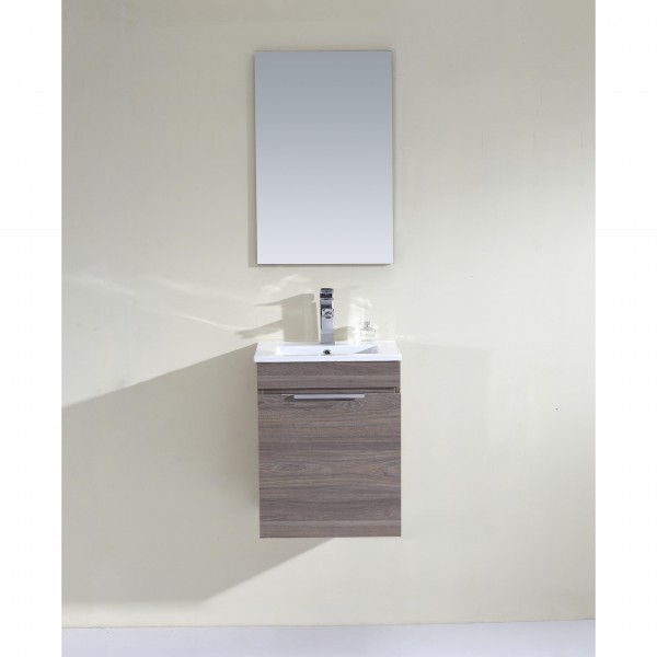 Set LITTLE Mobile Bagno con Specchio sospeso con anta con lavabo 45 cm  salvaspazio