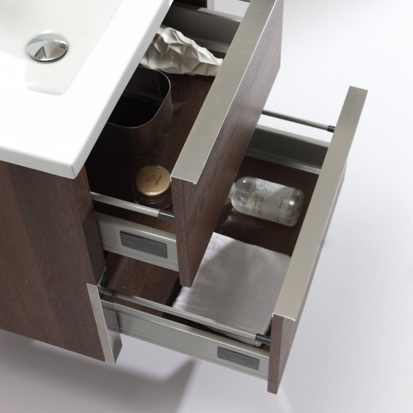 Dettaglio Set mobile bagno con 2 cassetti e lavabo sospeso 61cm modello Fauno Totò Piccinni