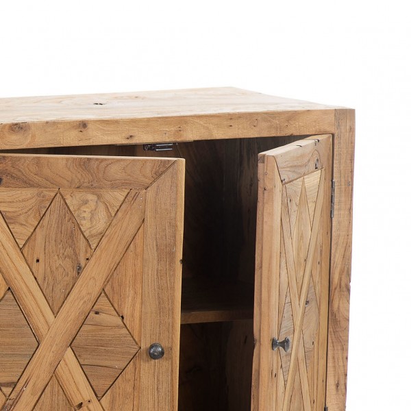 Dettaglio Madia in legno di Teak con 4 ante modello Steppa Totò Piccinni