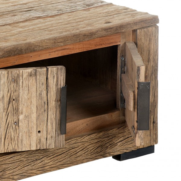 Dettaglio Tavolino da salotto in legno di Deriva con 2 ante modello Duna Totò Piccinni