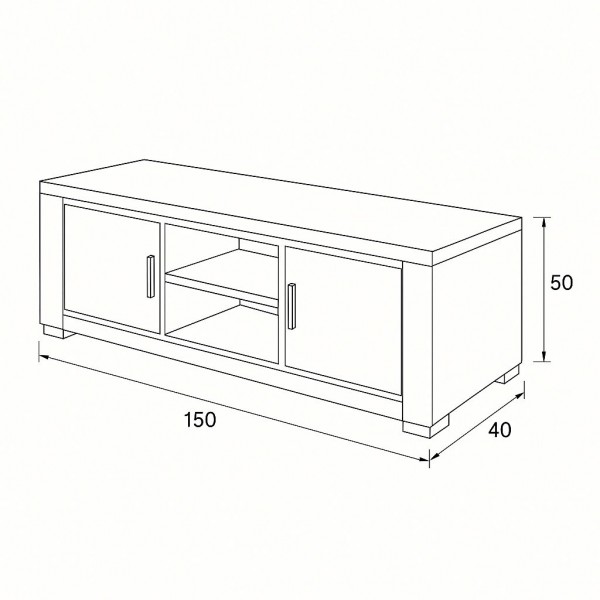 Specifica dimensioni Porta tv in legno di Deriva con 2 ante modello Duna Totò Piccinni
