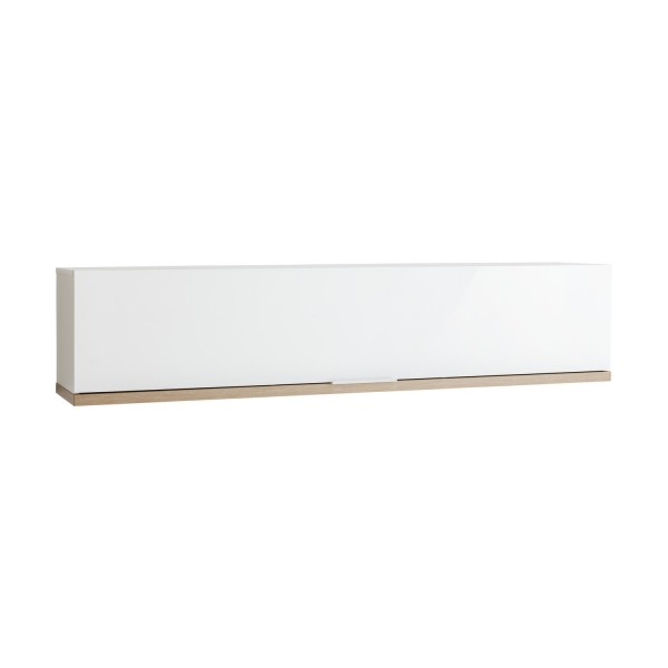 Pensile in legno colore "Bianco Laccato/Rovere Riviera" con 1 ribalta modello Orbis Totò Piccinni