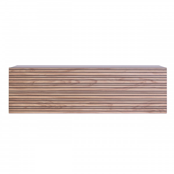 Vista frontale Pensile 1 Ribalta Cashmere/Rovere Cannettato Modello Mandala Totò Piccinni
