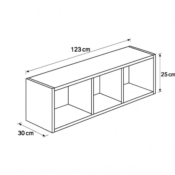 Specifica dimensioni Pensile in legno colore Rovere Artisn con 3 vani modello Orbis Totò Piccinni