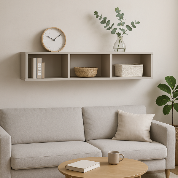 Vista ambientata Pensile in legno Cashmere 3 vani modello Mandala Totò Piccinni