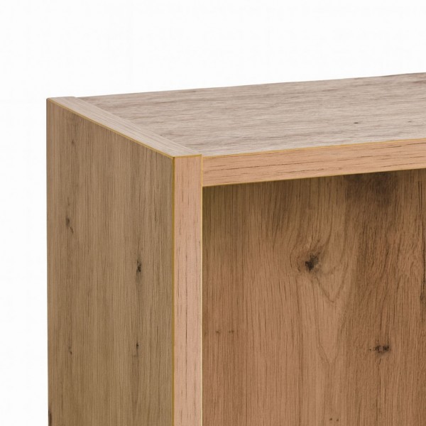 Dettaglio Pensile da salotto in legno colore Rovere Miele 3 cubi modello Kroma Totò Piccinni